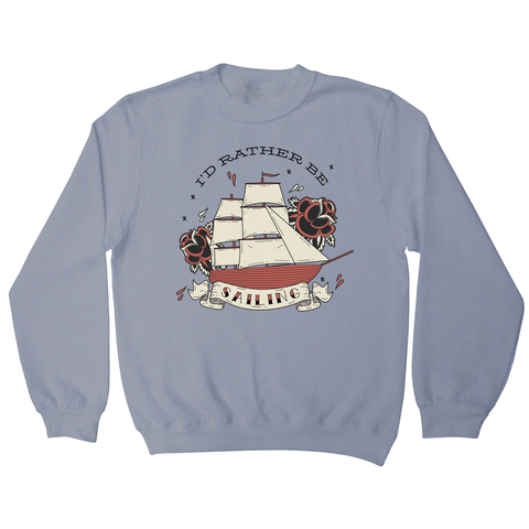 Nautical ship sailing ocean sweatshirt Grey