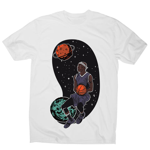 Outta space basketballer - men's funny illustrations t-shirt - Graphic Gear