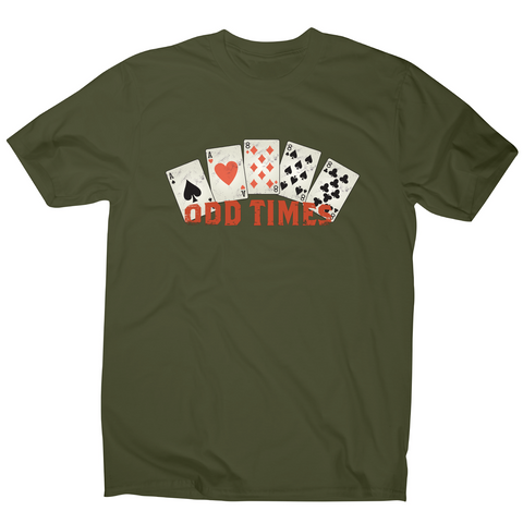 Odd times funny poker cards t-shirt men's - Graphic Gear