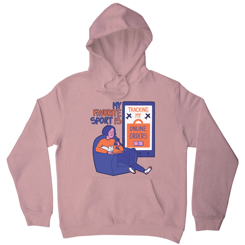 Online shopping funny quote hoodie Nude