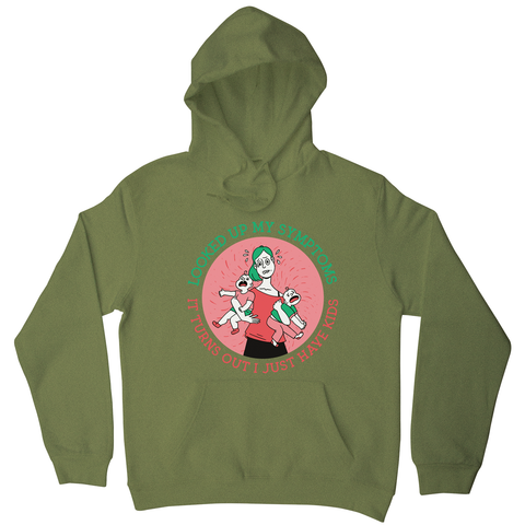 Overwhelmed mom hoodie Olive Green