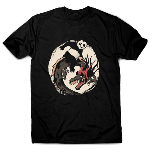 Panda riding dragon - men's funny illustrations t-shirt - Graphic Gear