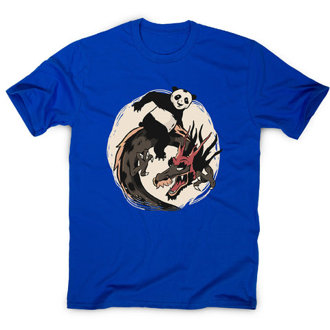 Panda riding dragon - men's funny illustrations t-shirt - Graphic Gear
