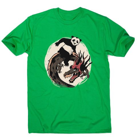 Panda riding dragon - men's funny illustrations t-shirt - Graphic Gear