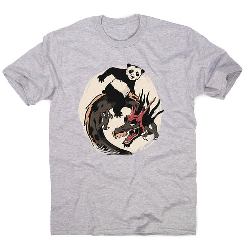 Panda riding dragon - men's funny illustrations t-shirt - Graphic Gear