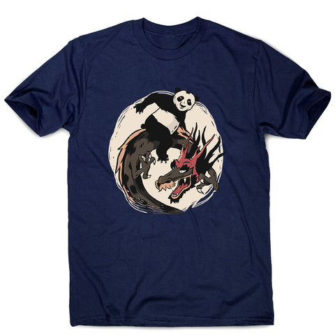 Panda riding dragon - men's funny illustrations t-shirt - Graphic Gear