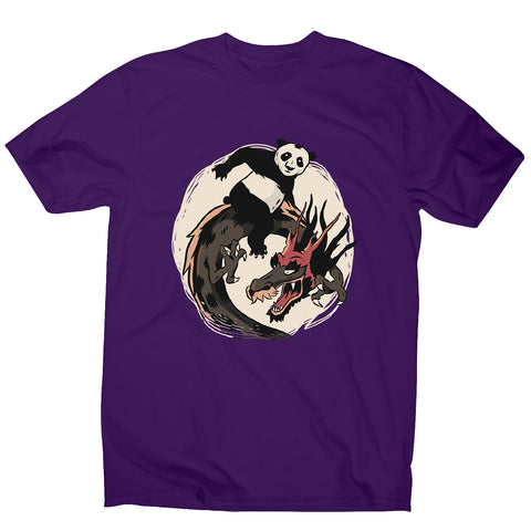 Panda riding dragon - men's funny illustrations t-shirt - Graphic Gear