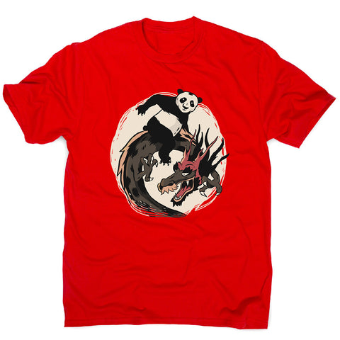Panda riding dragon - men's funny illustrations t-shirt - Graphic Gear