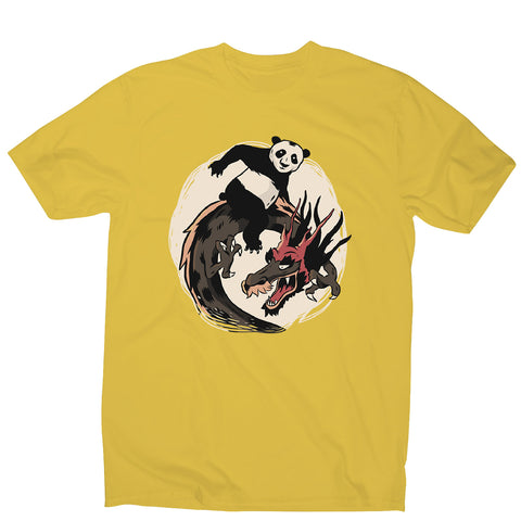 Panda riding dragon - men's funny illustrations t-shirt - Graphic Gear