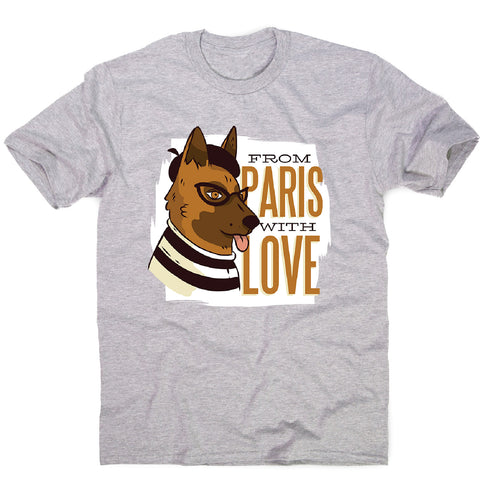 Paris dog - men's funny premium t-shirt - Graphic Gear
