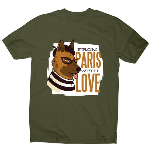 Paris dog - men's funny premium t-shirt - Graphic Gear