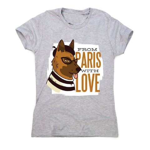 Paris dog - women's funny premium t-shirt - Graphic Gear