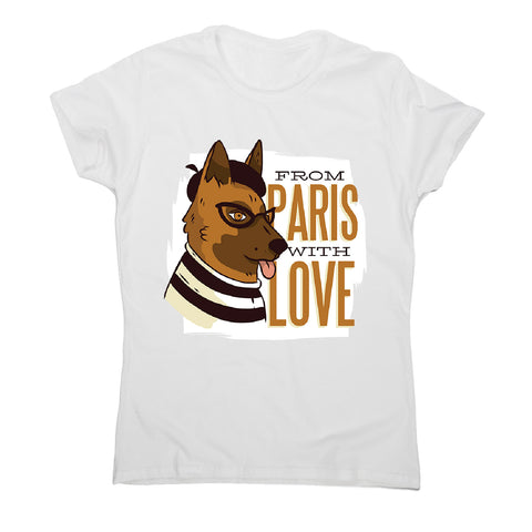 Paris dog - women's funny premium t-shirt - Graphic Gear