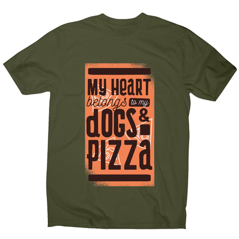 Pets and pizza - funny foodie men's t-shirt - Graphic Gear