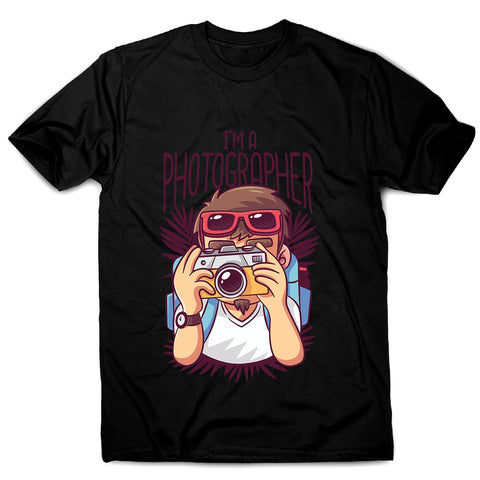 Photographer cartoon - men's funny premium t-shirt - Graphic Gear