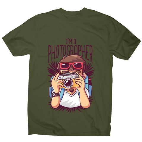 Photographer cartoon - men's funny premium t-shirt - Graphic Gear