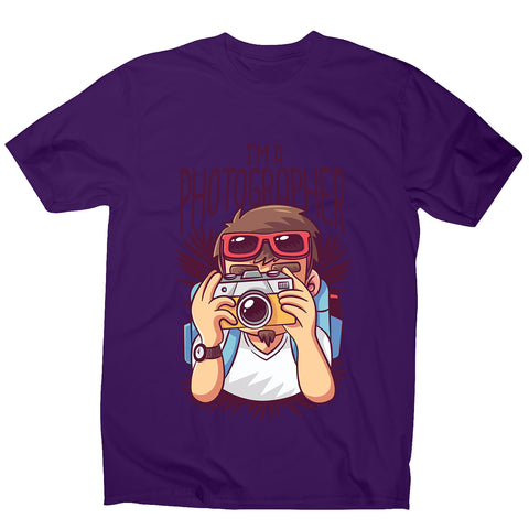 Photographer cartoon - men's funny premium t-shirt - Graphic Gear