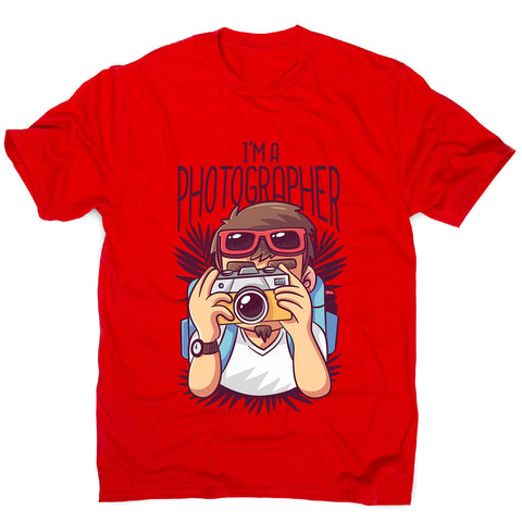 Photographer cartoon - men's funny premium t-shirt - Graphic Gear