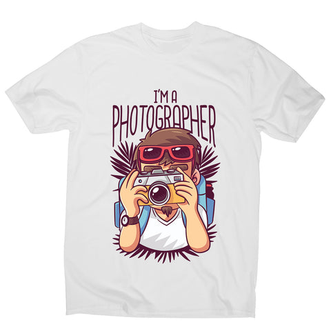 Photographer cartoon - men's funny premium t-shirt - Graphic Gear