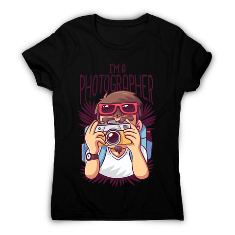 Photographer cartoon - women's funny premium t-shirt - Graphic Gear
