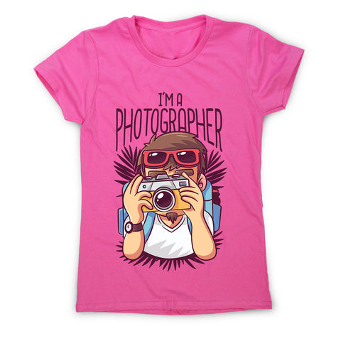 Photographer cartoon - women's funny premium t-shirt - Graphic Gear