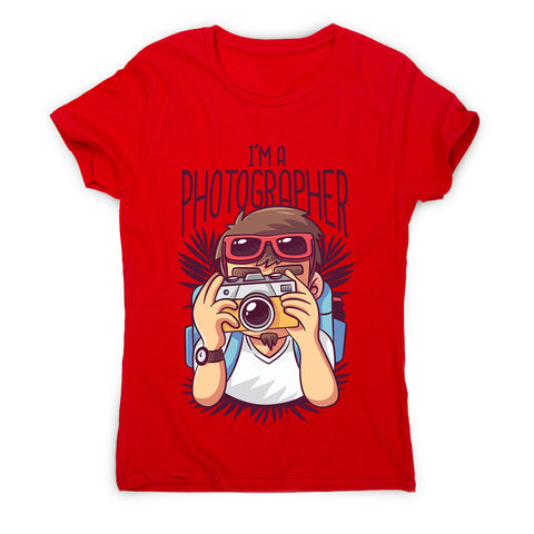 Photographer cartoon - women's funny premium t-shirt - Graphic Gear