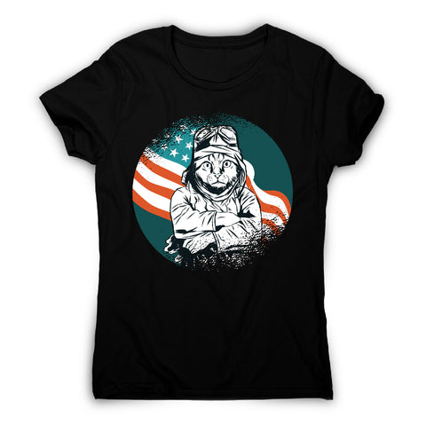 Pilot cat - funny cat women's t-shirt - Graphic Gear