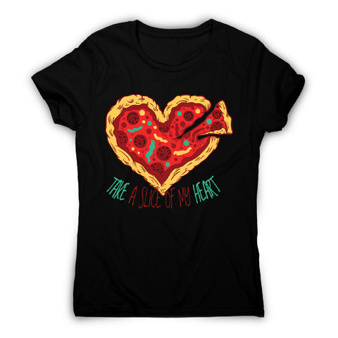 Pizza heart - women's funny illustrations t-shirt - Graphic Gear