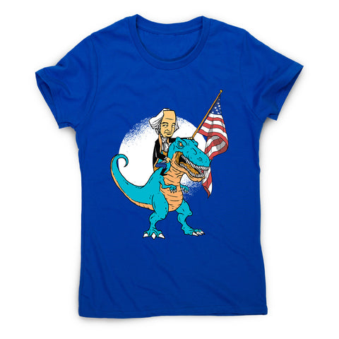 President riding t-rex - women's funny premium t-shirt - Graphic Gear