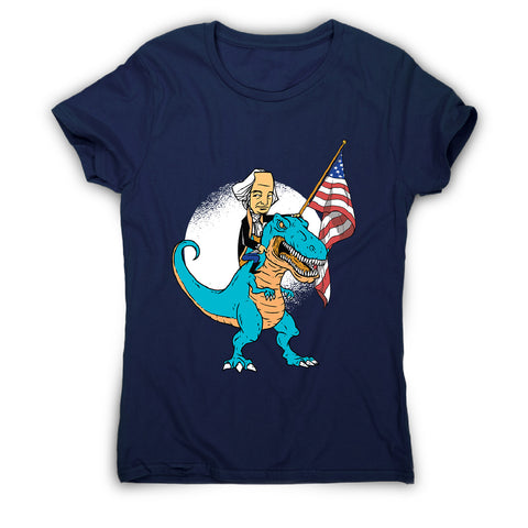 President riding t-rex - women's funny premium t-shirt - Graphic Gear