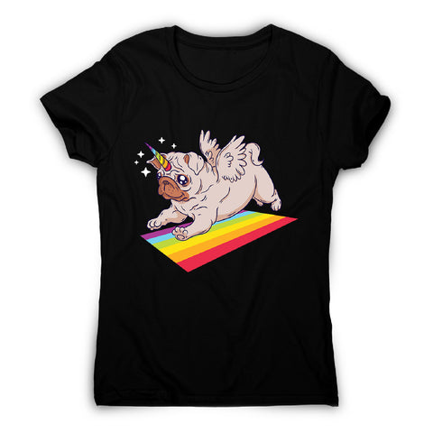 Pug unicorn - women's funny premium t-shirt - Graphic Gear