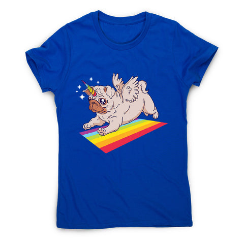 Pug unicorn - women's funny premium t-shirt - Graphic Gear