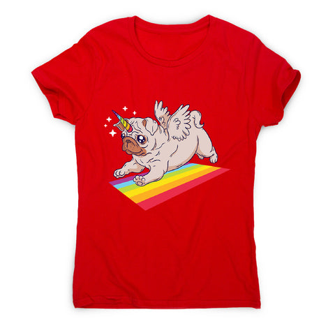 Pug unicorn - women's funny premium t-shirt - Graphic Gear