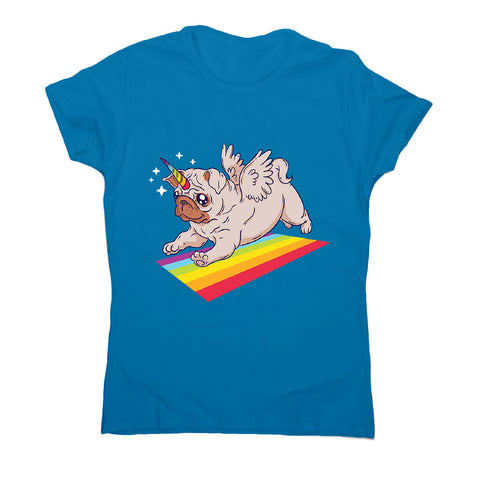 Pug unicorn - women's funny premium t-shirt - Graphic Gear