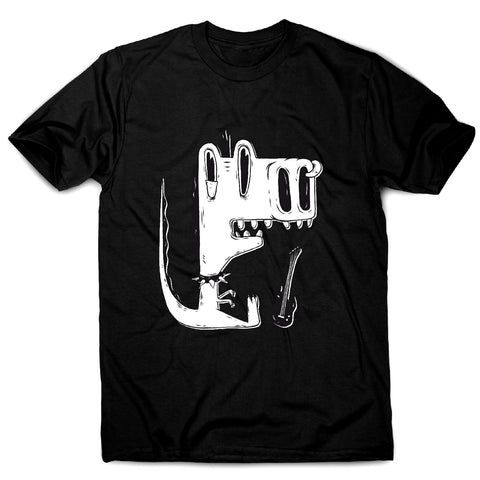 Punk rock dinosaur - men's funny premium t-shirt - Graphic Gear