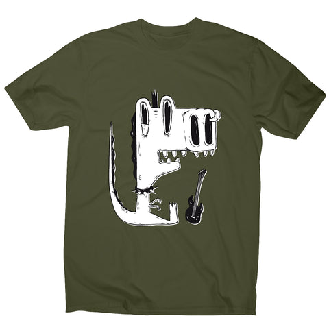 Punk rock dinosaur - men's funny premium t-shirt - Graphic Gear