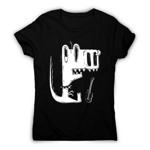 Punk rock dinosaur - women's funny premium t-shirt - Graphic Gear