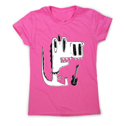 Punk rock dinosaur - women's funny premium t-shirt - Graphic Gear