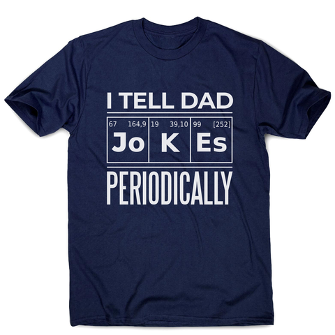 Periodic table dad jokes men's t-shirt Navy