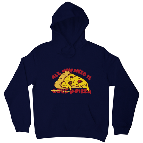 Pizza slice love hoodie Navy