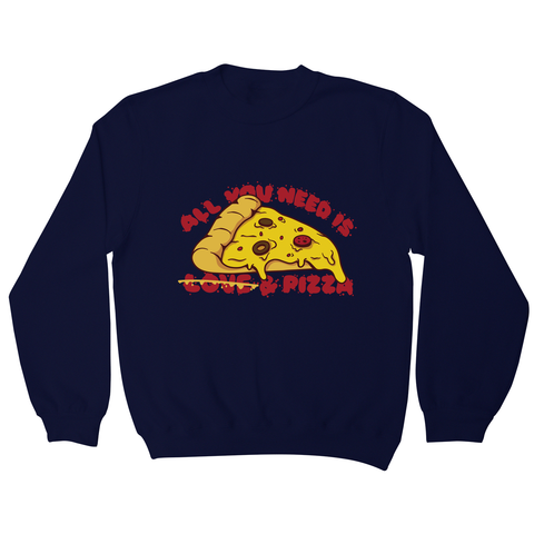 Pizza slice love sweatshirt Navy