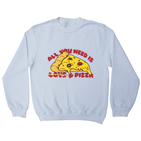 Pizza slice love sweatshirt White