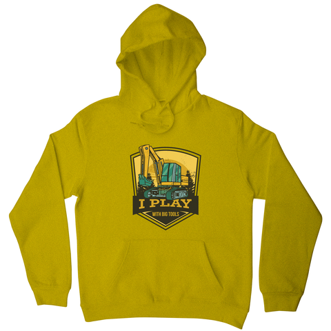 Play with big tools hoodie Yellow