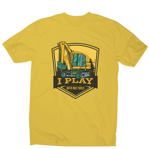 Play with big tools men's t-shirt Yellow
