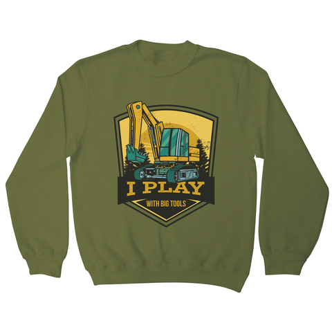 Play with big tools sweatshirt Olive Green