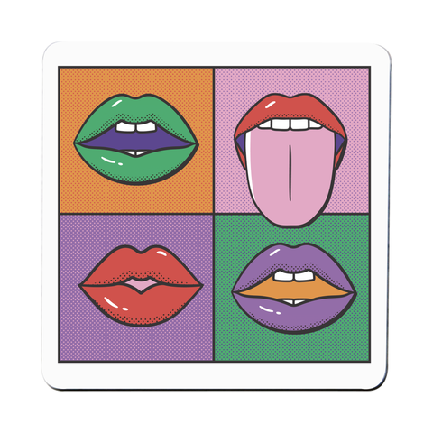 Pop art painting coaster drink mat Set of 2