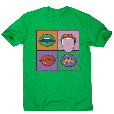 Pop art painting men's t-shirt Green