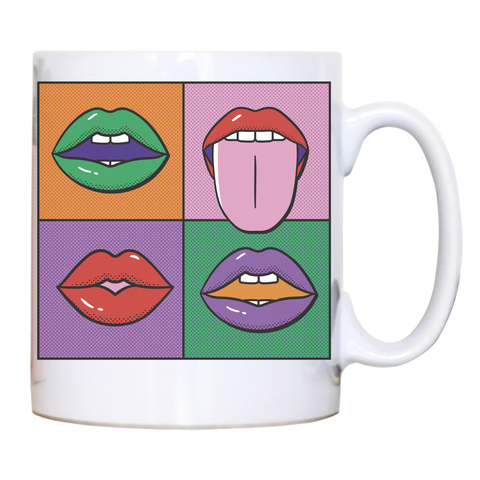 Pop art painting mug coffee tea cup White