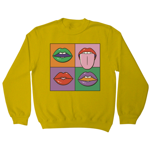 Pop art painting sweatshirt Yellow