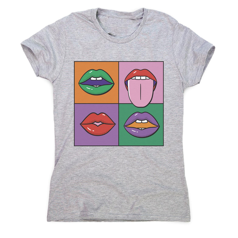 Pop art painting women's t-shirt Grey